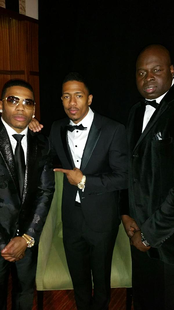 Nick Steps Out for Nelly’s 9th Annual Black & White Ball