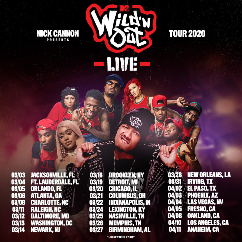 Nick Cannon Presents: MTV Wild ‘N Out Live 2020 tour dates! | Ncredible